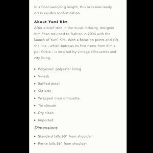 yumi kim liliane maxi dress